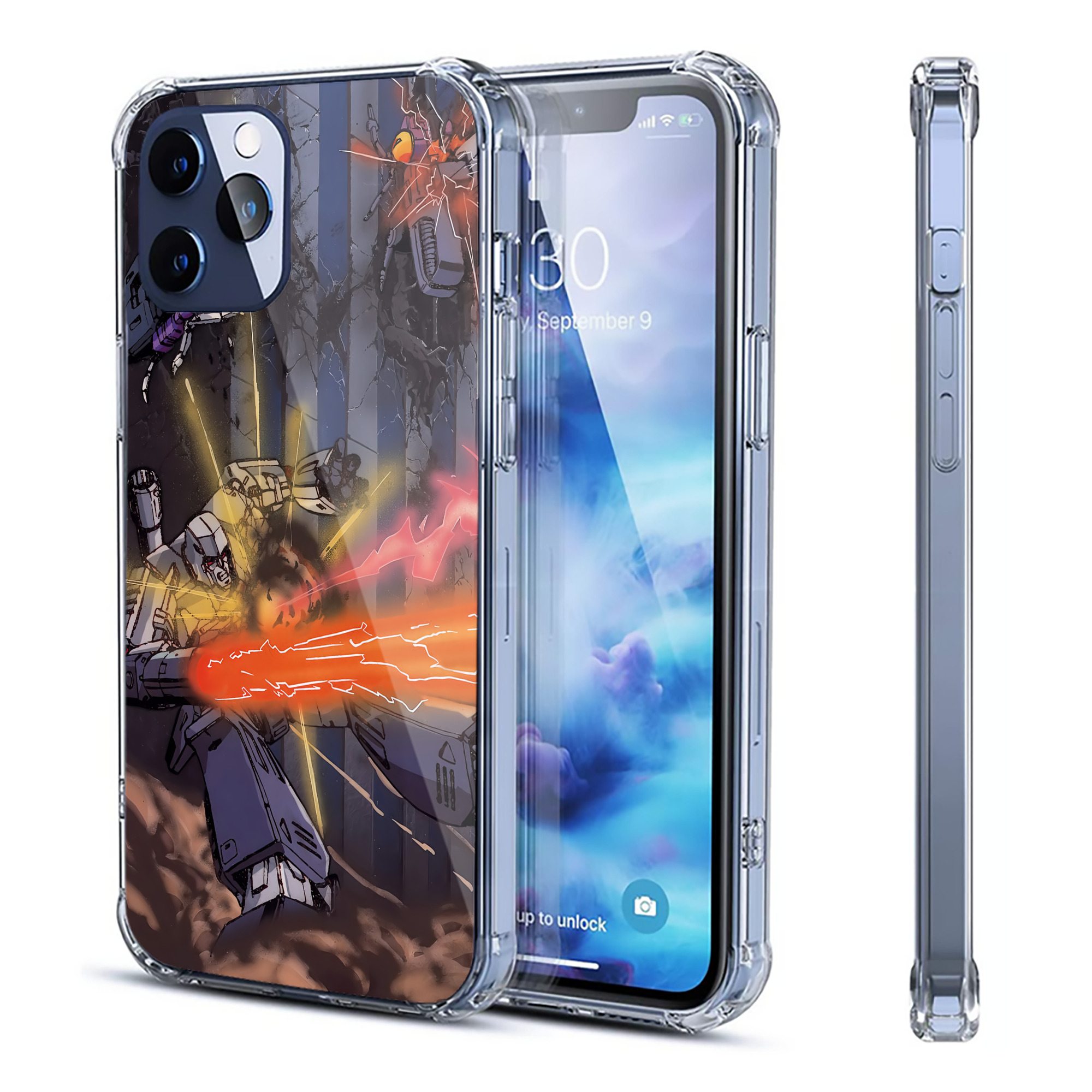 （画像用） Transformers トランスフォーマー 【iPhone 12シリーズ対応】透明スマホケース（クリアソフトケース）